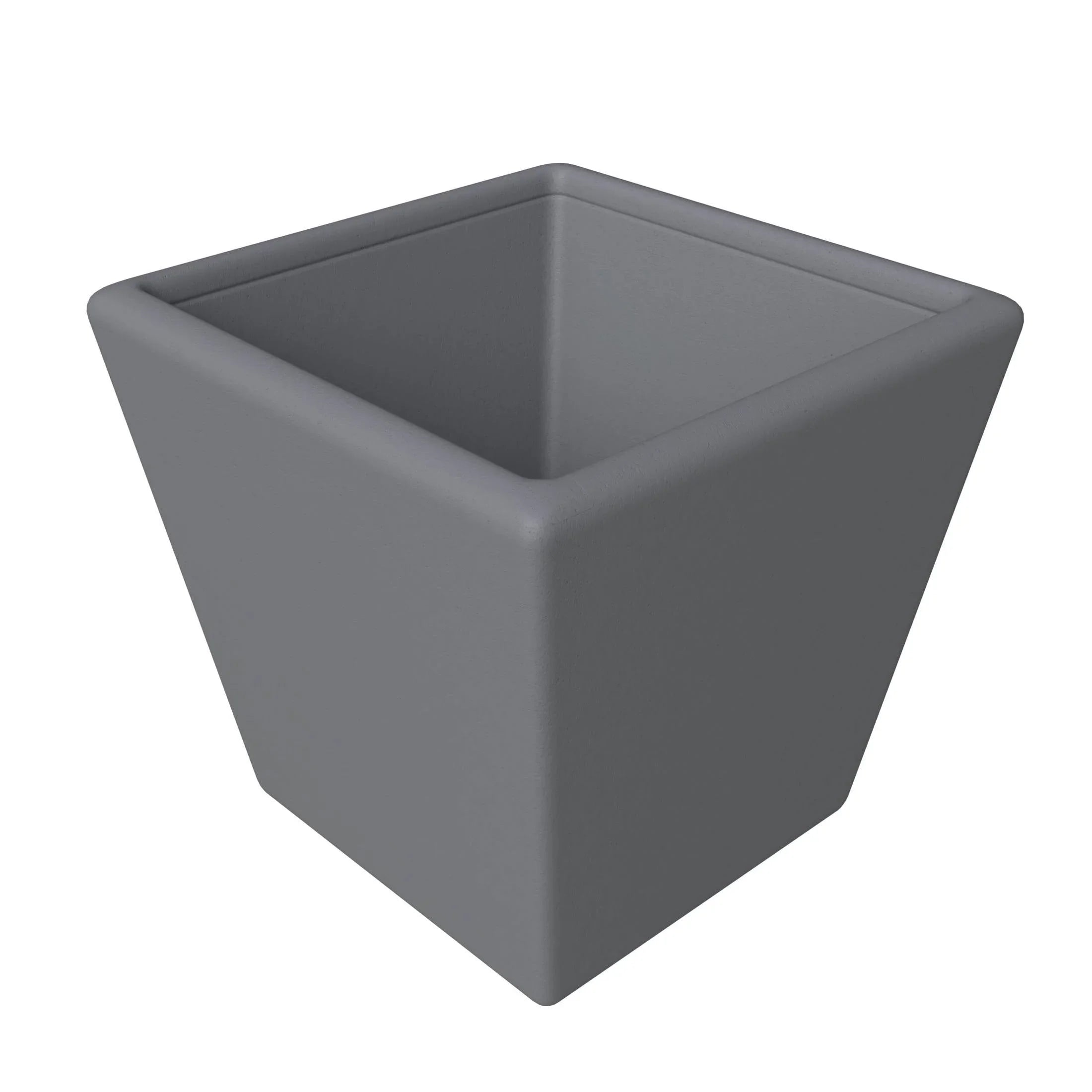 Blossom Fiberstone Tapered Square Planter Pot in Dark Grey - Elax Furniture