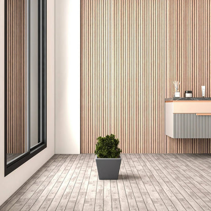 Blossom Fiberstone Tapered Square Planter Pot in Dark Grey - Elax Furniture