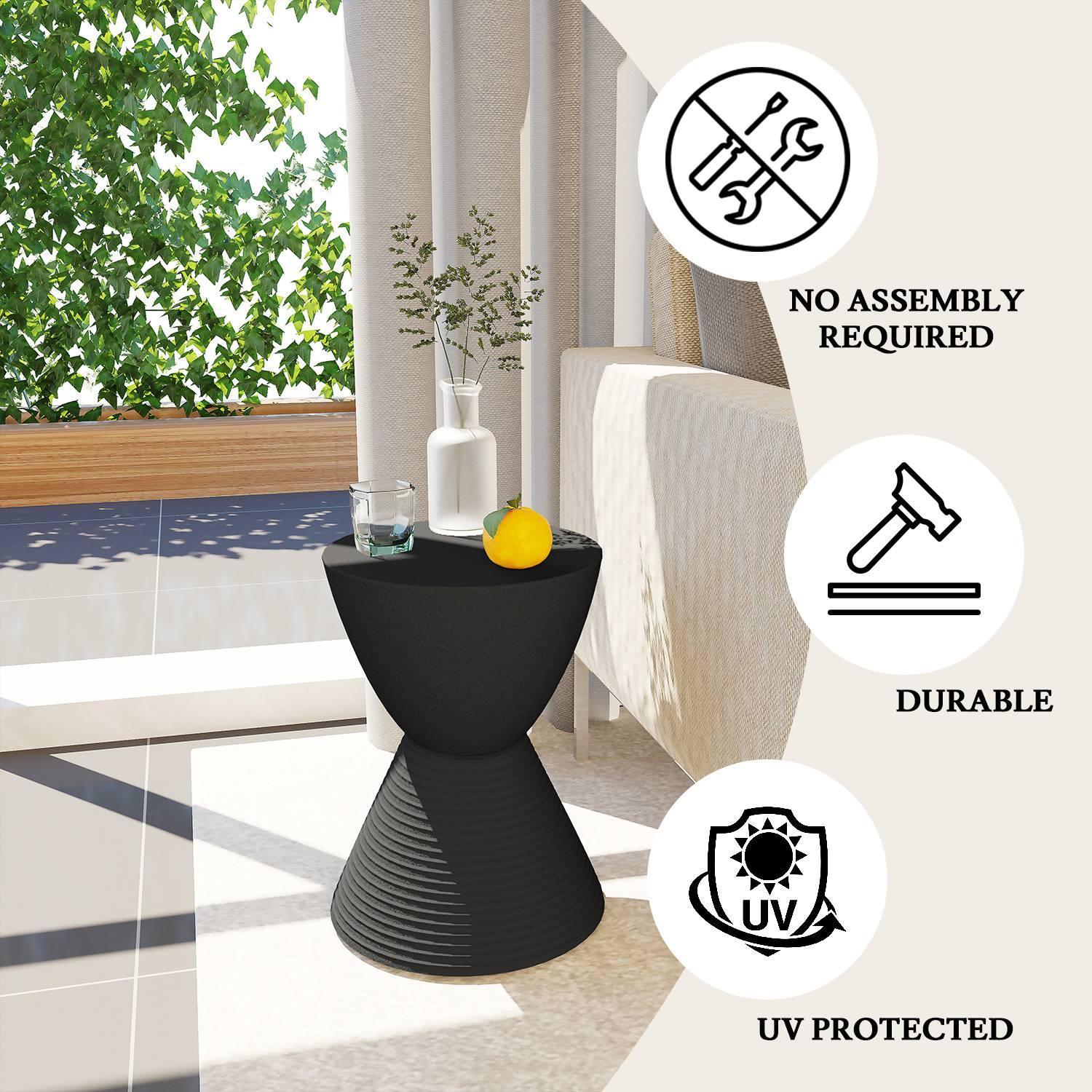 Boyd Storage Round Side End Table in Polypropylene Plastic - Elax Furniture