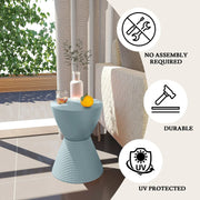 Boyd Storage Round Side End Table in Polypropylene Plastic - Elax Furniture