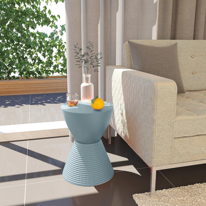 Boyd Storage Round Side End Table in Polypropylene Plastic - Elax Furniture
