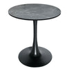 Bristol Round Dining Table with 27" MDF Tabletop and Black Iron Pedestal Base