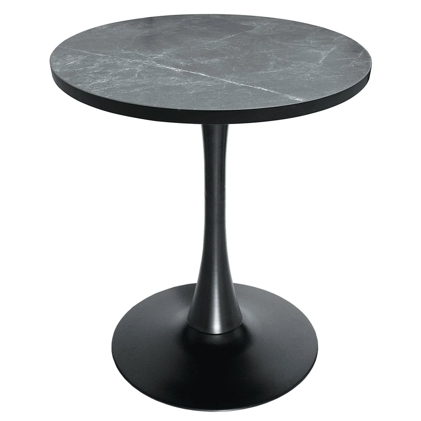 Bristol Round Dining Table with 27" MDF Tabletop and Black Iron Pedestal Base - Elax Furniture