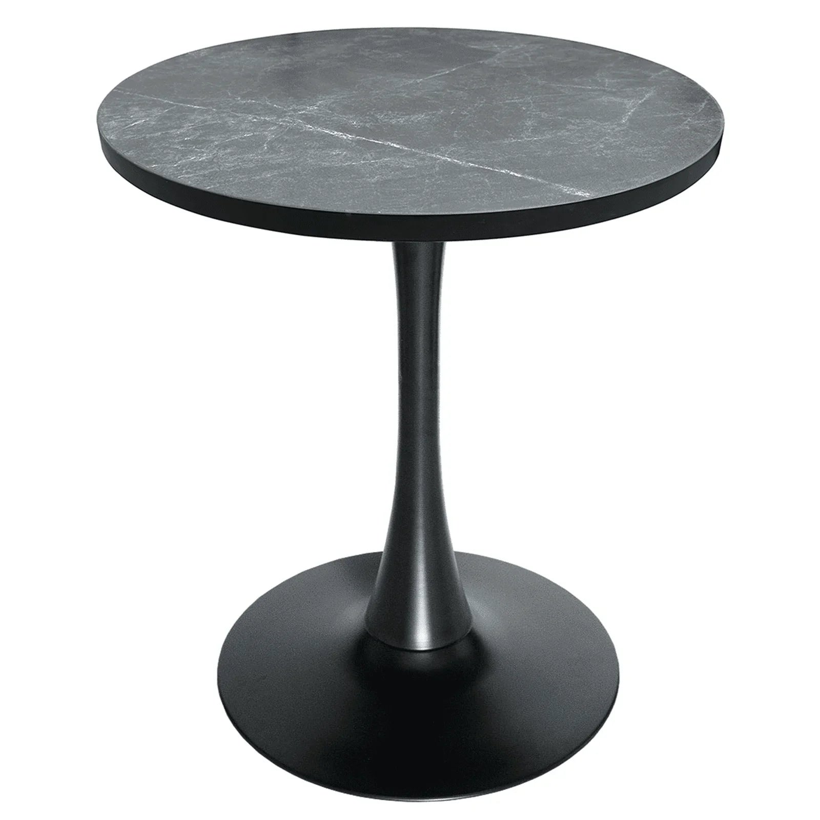 Bristol Round Dining Table with 27" MDF Tabletop and Black Iron Pedestal Base - Elax Furniture
