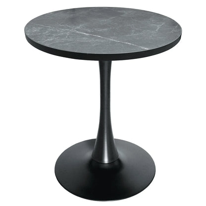 Bristol Round Dining Table with 27" MDF Tabletop and Black Iron Pedestal Base - Elax Furniture