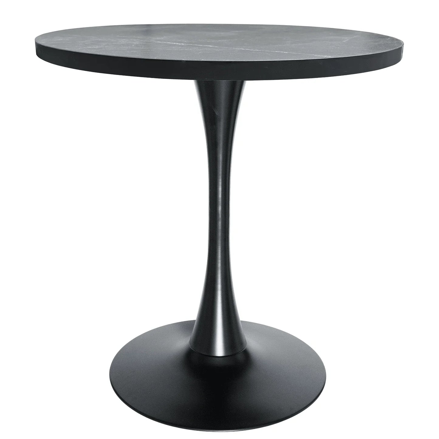 Bristol Round Dining Table with 27" MDF Tabletop and Black Iron Pedestal Base - Elax Furniture