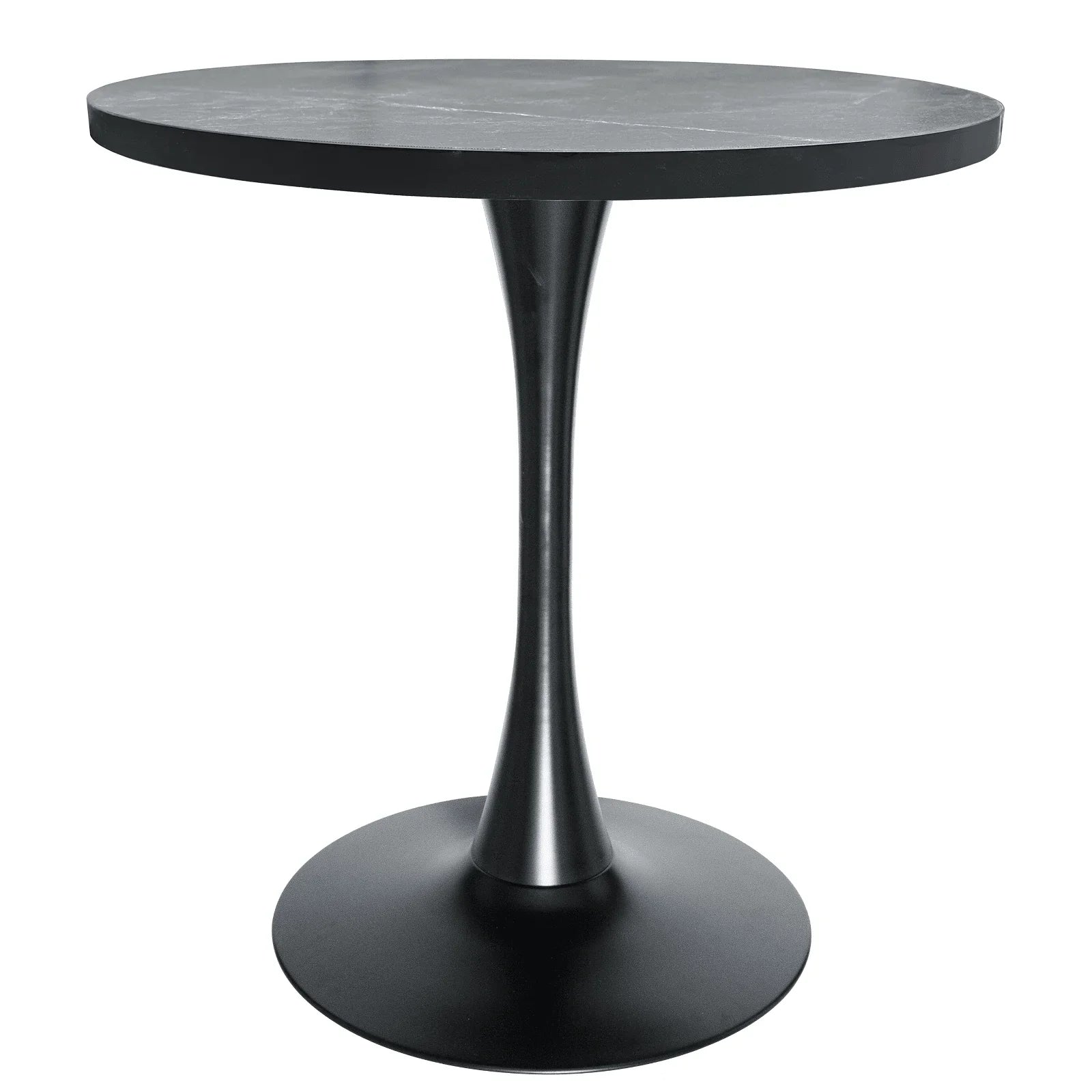 Bristol Round Dining Table with 27" MDF Tabletop and Black Iron Pedestal Base - Elax Furniture