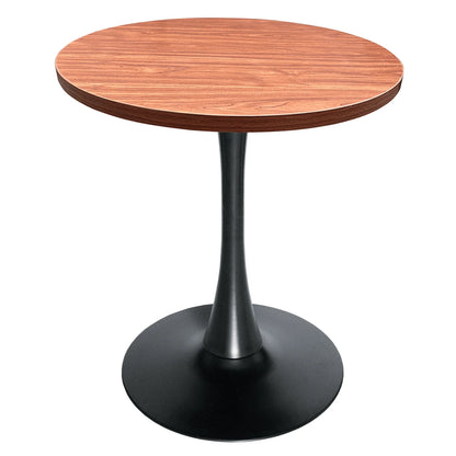 Bristol Round Dining Table with 27" MDF Tabletop and Black Iron Pedestal Base - Elax Furniture