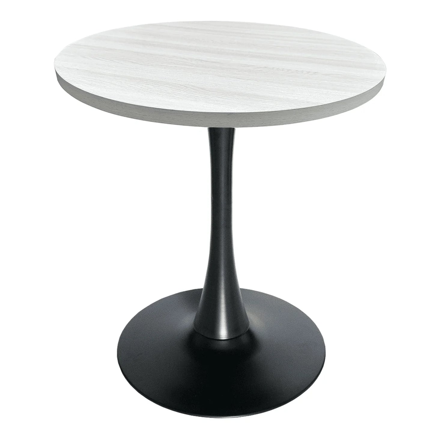 Bristol Round Dining Table with 27" MDF Tabletop and Black Iron Pedestal Base - Elax Furniture