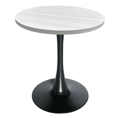 Bristol Round Dining Table with 27" MDF Tabletop and Black Iron Pedestal Base - Elax Furniture