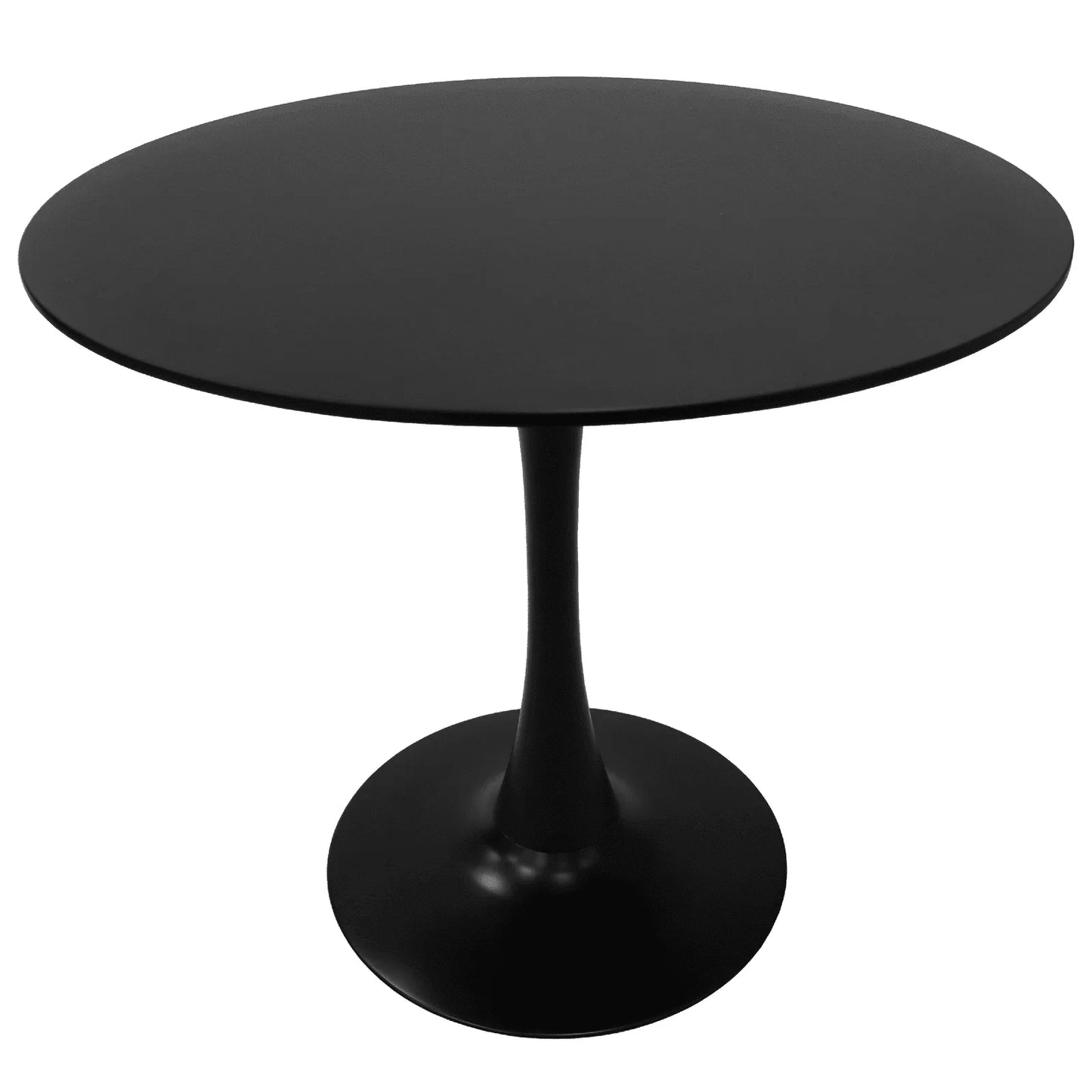 Bristol 32" Round Dining Table with Wood Top and Iron Pedestal Base - Elax Furniture