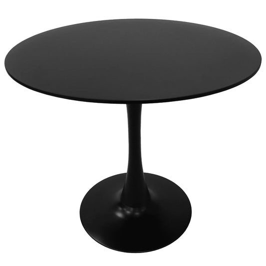 Bristol 32" Round Dining Table with Wood Top and Iron Pedestal Base - Elax Furniture