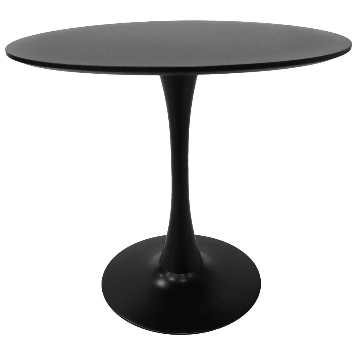 Bristol 32" Round Dining Table with Wood Top and Iron Pedestal Base - Elax Furniture