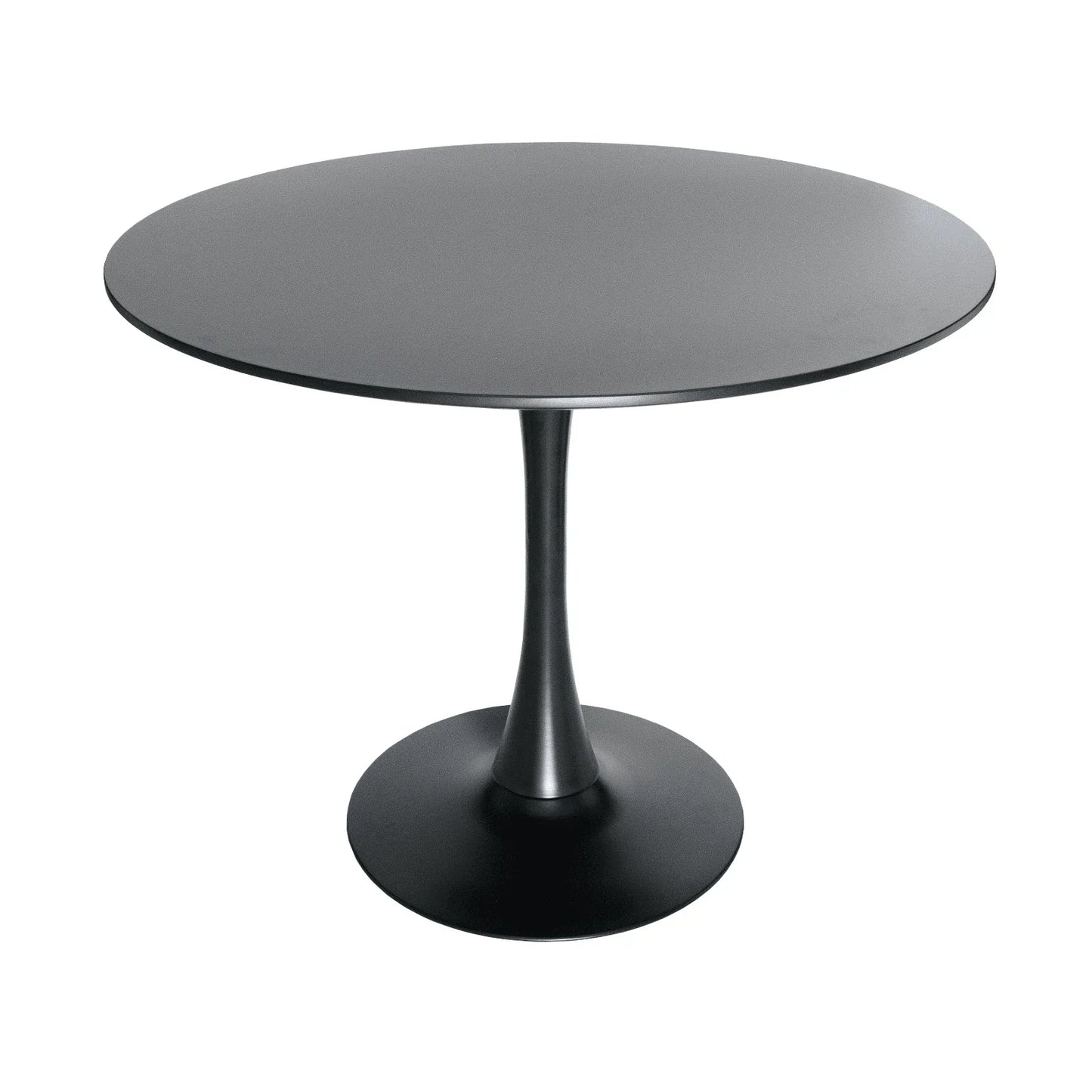 Bristol Modern Round Dining Table with Wood Top and Iron Pedestal Base - Elax Furniture