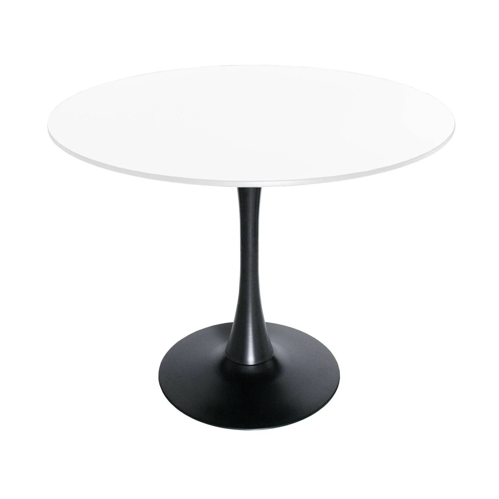 Bristol Modern Round Dining Table with Wood Top and Iron Pedestal Base - Elax Furniture