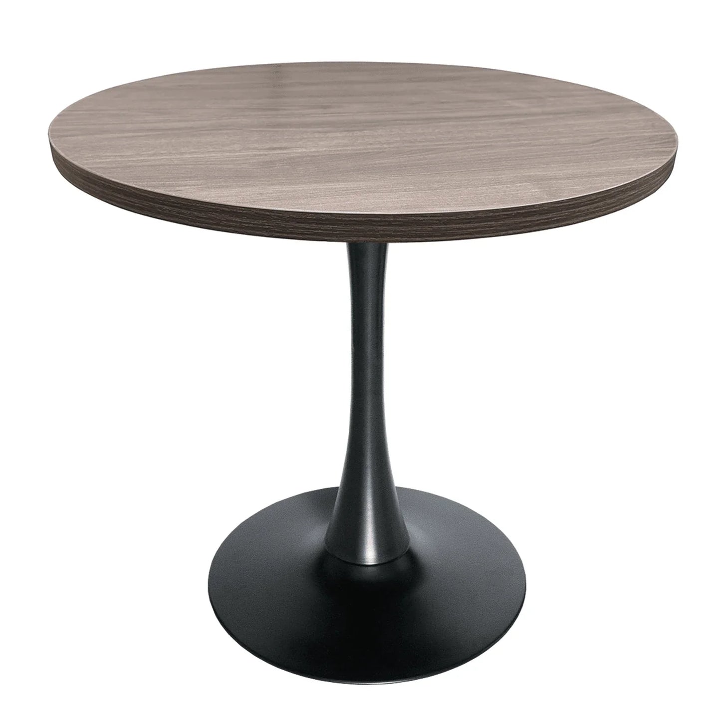 Bristol Modern Round Dining Table with 36" MDF Tabletop and Black Iron Pedestal Base - Elax Furniture