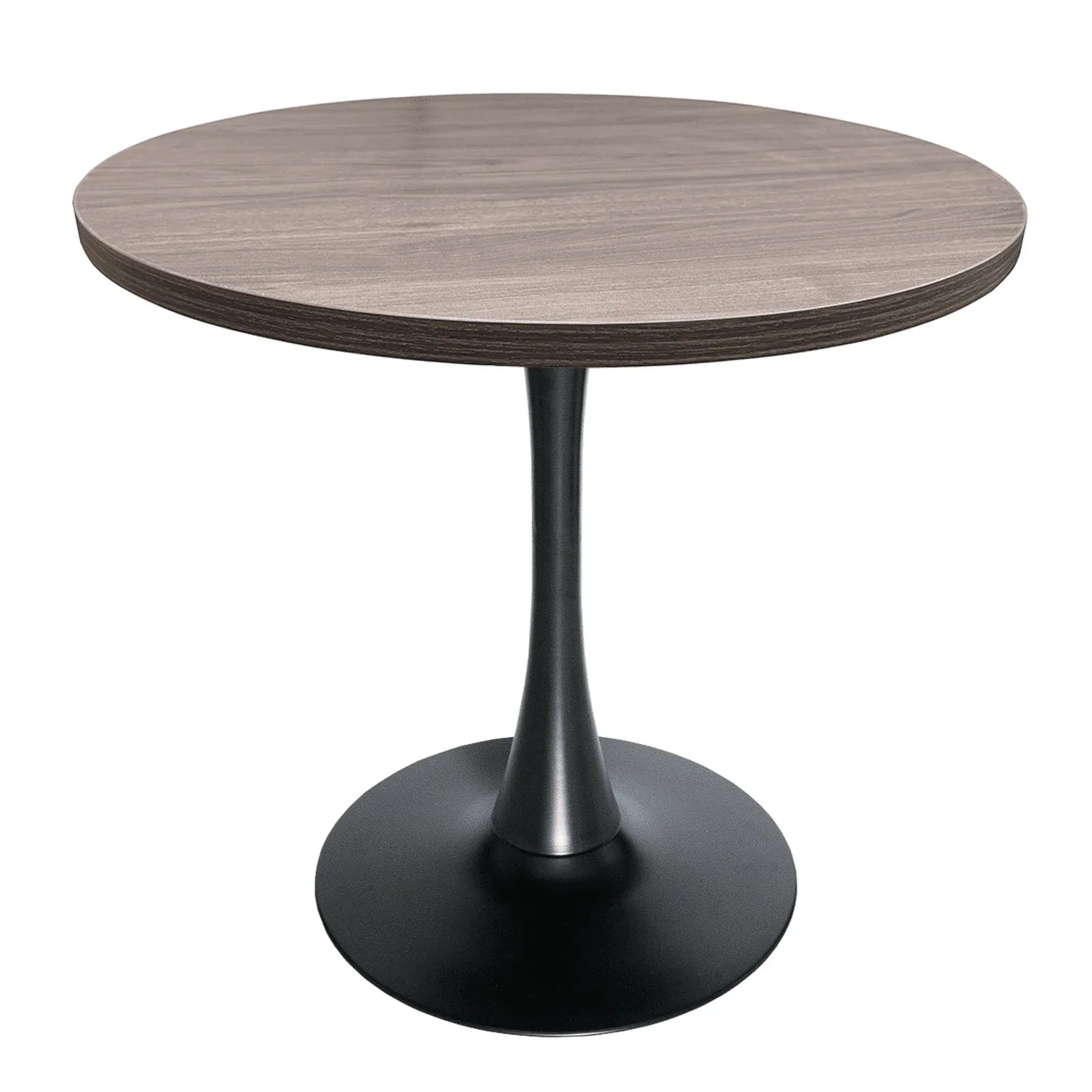 Bristol Modern Round Dining Table with 36" MDF Tabletop and Black Iron Pedestal Base - Elax Furniture