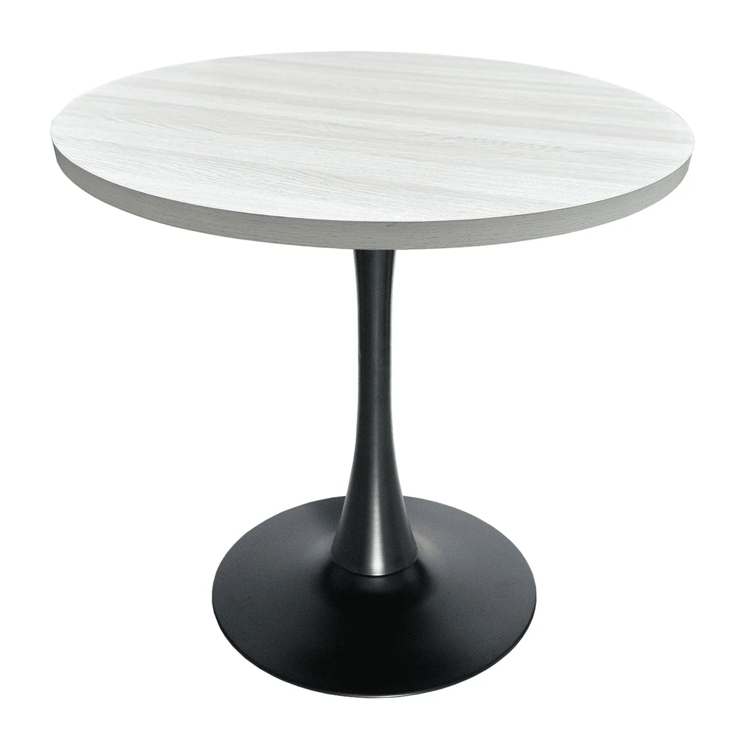 Bristol Modern Round Dining Table with 36" MDF Tabletop and Black Iron Pedestal Base - Elax Furniture