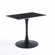 Bristol Dining Table with Sintered Stone Rectangular Tabletop and Steel Base