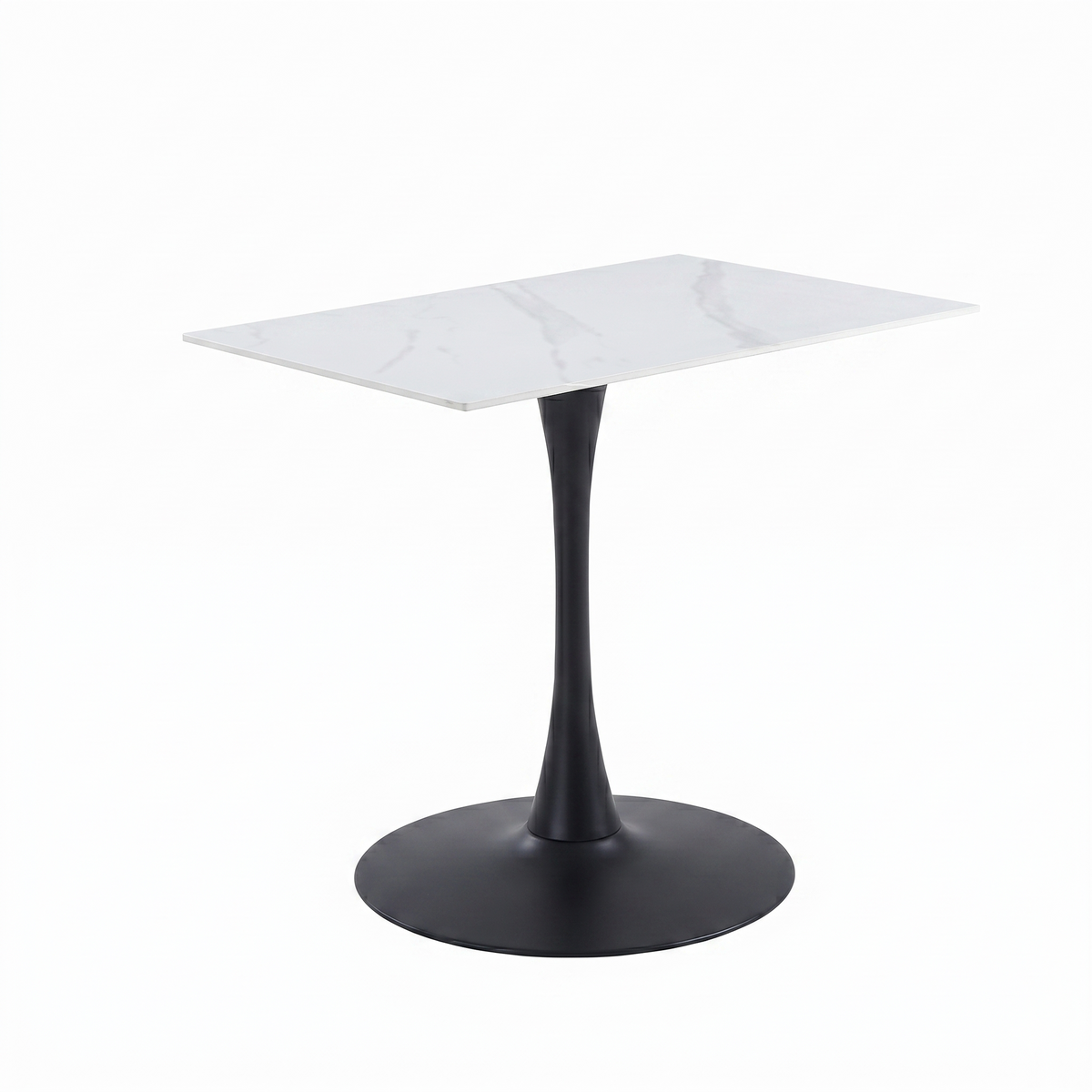 Bristol Dining Table with Sintered Stone Rectangular Tabletop and Steel Base