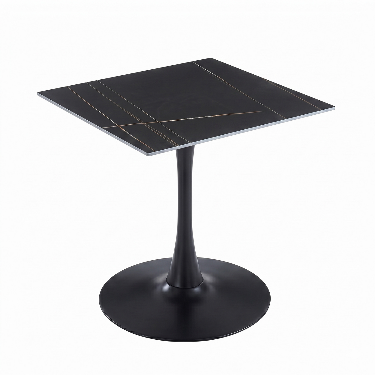 Bristol Square Dining Table with 35 in. Wide Sintered Stone Top and Steel Base
