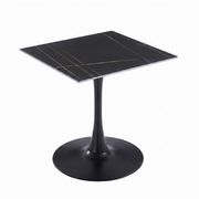 Bristol Square Dining Table with 35 in. Wide Sintered Stone Top and Steel Base