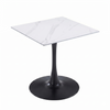 Bristol Square Dining Table with 35 in. Wide Sintered Stone Top and Steel Base