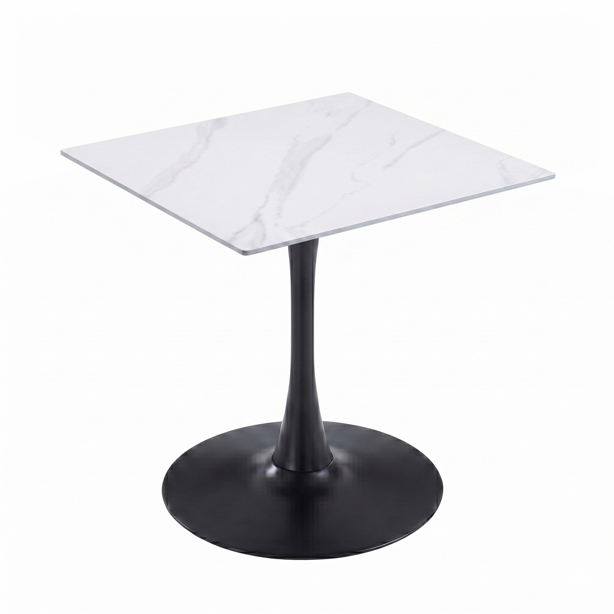 Bristol Square Dining Table with 35 in. Wide Sintered Stone Top and Steel Base