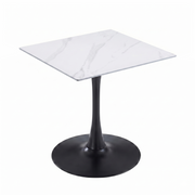Bristol Square Dining Table with 35 in. Wide Sintered Stone Top and Steel Base