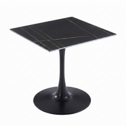 Bristol Square Dining Table with 35 in. Wide Sintered Stone Top and Steel Base
