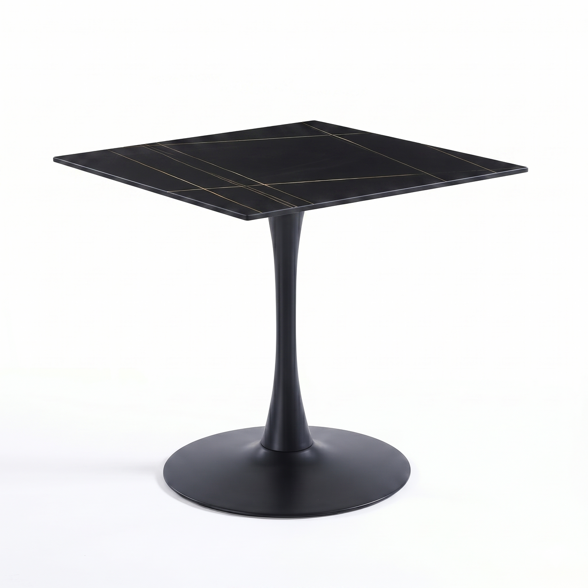 Bristol Square Dining Table with 35 in. Wide Sintered Stone Top and Steel Base