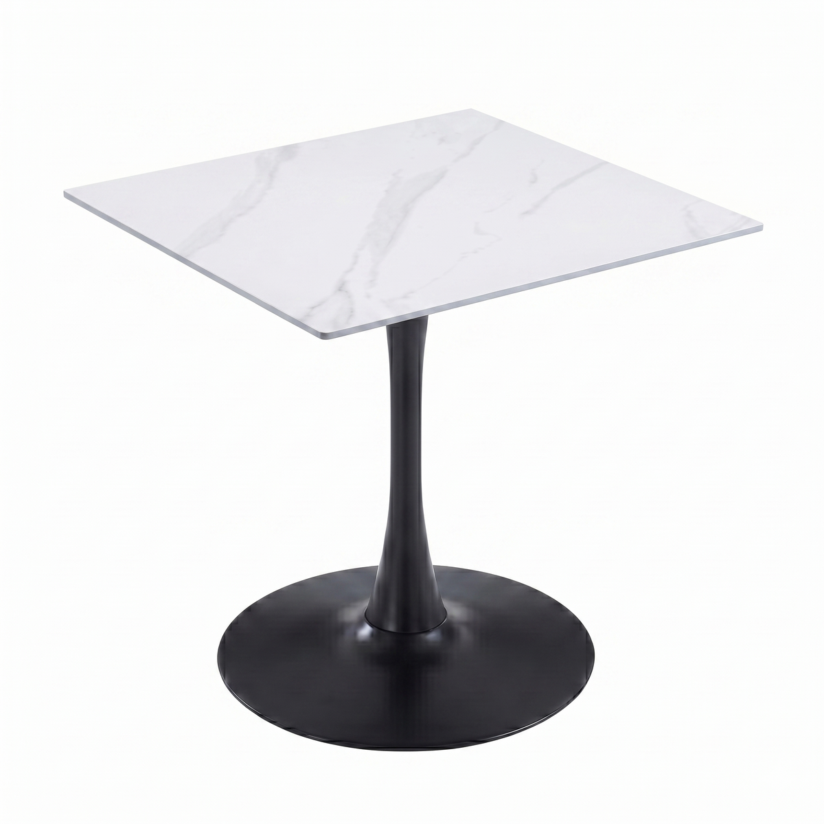 Bristol Square Dining Table with 35 in. Wide Sintered Stone Top and Steel Base