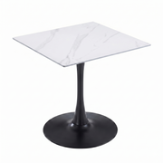 Bristol Square Dining Table with 35 in. Wide Sintered Stone Top and Steel Base