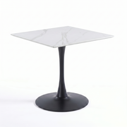 Bristol Square Dining Table with 35 in. Wide Sintered Stone Top and Steel Base