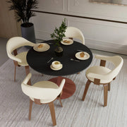 Bristol 24"/27"/31" Round Dining Table Wood Transfer Cherry/Natural/Walnut Base with MDF Table Top - Elax Furniture