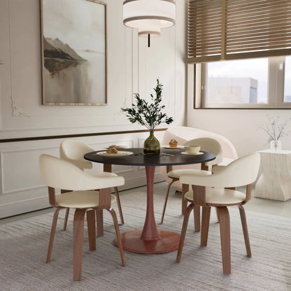 Bristol 35"/36"/40" Round Dining Table Wood Transfer Cherry/Natural/Walnut Base with MDF Table Top - Elax Furniture