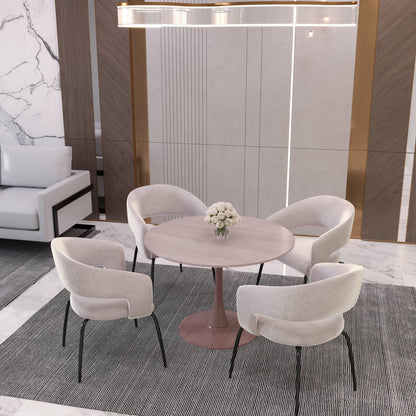 Bristol 35"/36"/40" Round Dining Table Wood Transfer Cherry/Natural/Walnut Base with MDF Table Top - Elax Furniture