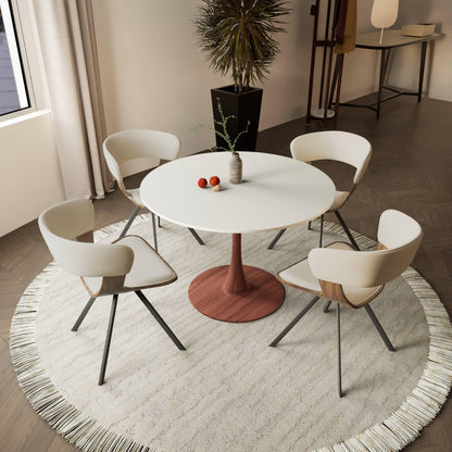 Bristol 35"/36"/40" Round Dining Table Wood Transfer Cherry/Natural/Walnut Base with MDF Table Top - Elax Furniture
