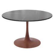 Bristol 27"/31"/35"/40" Round Dining Table Wood Transfer Cherry/Natural/Walnut Base with Sintered Stone Table Top - Elax Furniture
