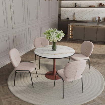 Bristol 35"/36"/40" Round Dining Table Wood Transfer Cherry/Natural/Walnut Base with MDF Table Top - Elax Furniture