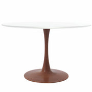 Bristol 35"/36"/40" Round Dining Table Wood Transfer Cherry/Natural/Walnut Base with MDF Table Top - Elax Furniture