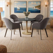 Bristol 24"/27"/31" Round Dining Table Wood Transfer Cherry/Natural/Walnut Base with MDF Table Top - Elax Furniture