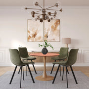 Bristol 24"/27"/31" Round Dining Table Wood Transfer Cherry/Natural/Walnut Base with MDF Table Top - Elax Furniture