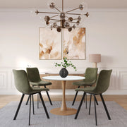 Bristol 24"/27"/31" Round Dining Table Wood Transfer Cherry/Natural/Walnut Base with MDF Table Top - Elax Furniture