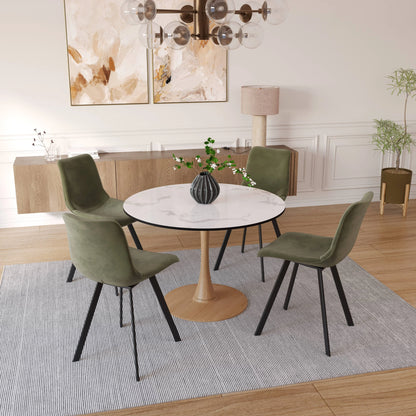 Bristol 35"/36"/40" Round Dining Table Wood Transfer Cherry/Natural/Walnut Base with MDF Table Top - Elax Furniture