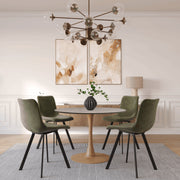 Bristol 35"/36"/40" Round Dining Table Wood Transfer Cherry/Natural/Walnut Base with MDF Table Top