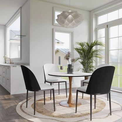 Bristol 35"/36"/40" Round Dining Table Wood Transfer Cherry/Natural/Walnut Base with MDF Table Top - Elax Furniture