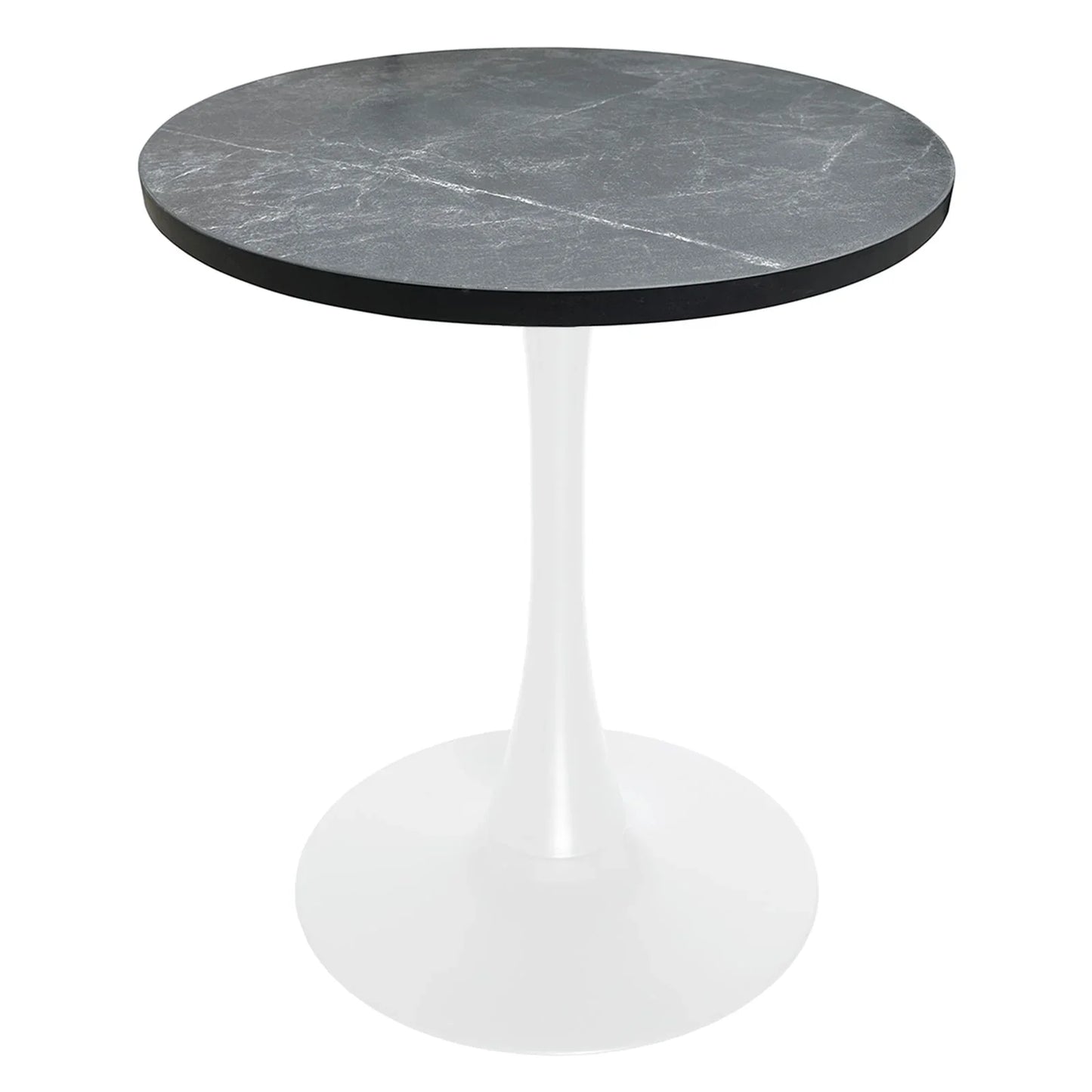 Bristol 27" Round Dining Table with MDF Tableop and White Iron Base - Elax Furniture