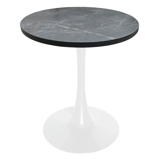 Bristol 27" Round Dining Table with MDF Tableop and White Iron Base - Elax Furniture