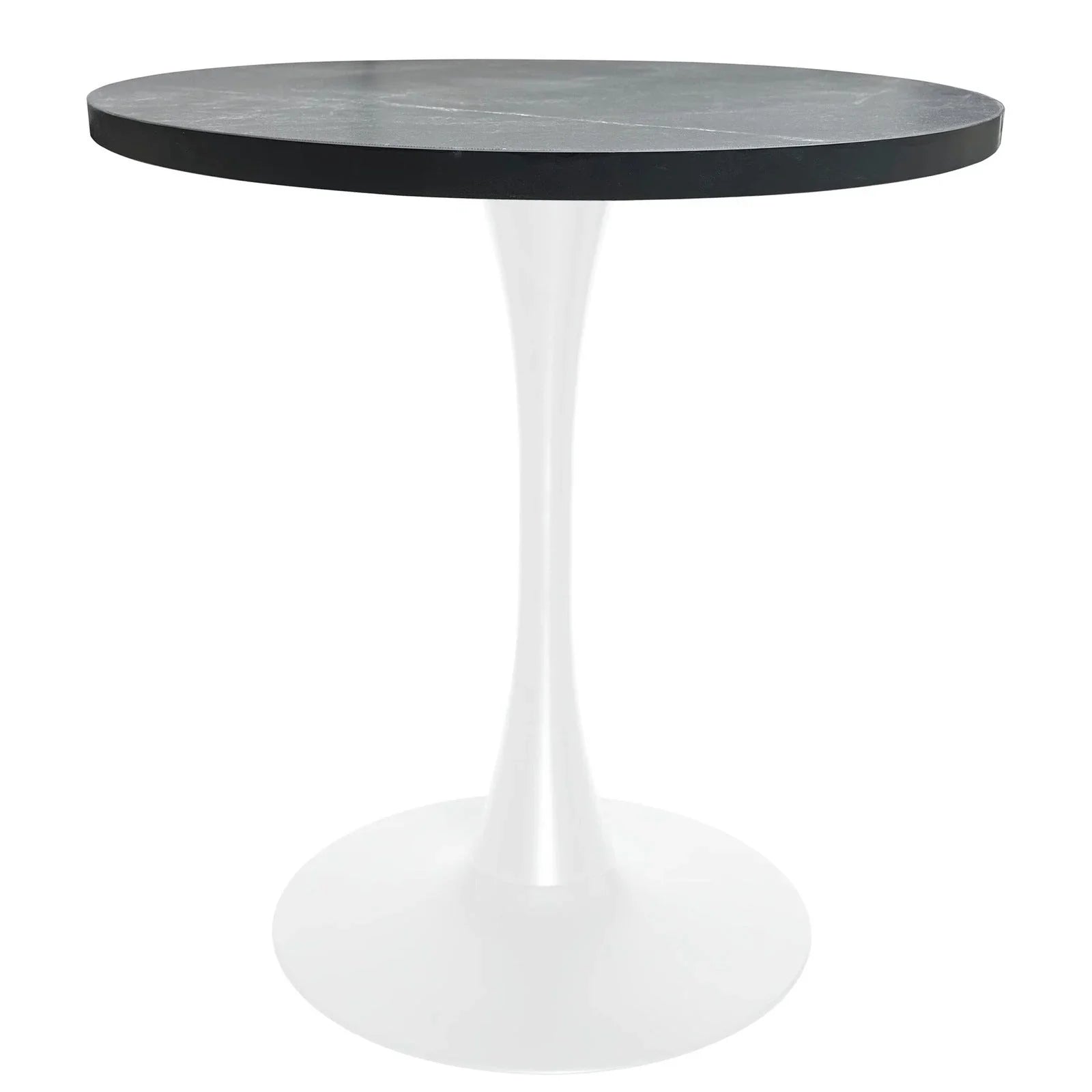 Bristol 27" Round Dining Table with MDF Tableop and White Iron Base - Elax Furniture
